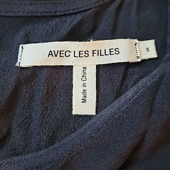 Avec Les Filles Black side slit dress size Small - Picture 10 of 13